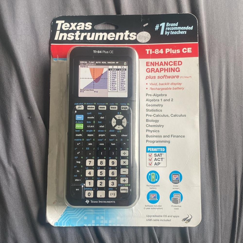 Texas Instruments TI84 Graphing Calculator Enhanced Graphing CE Plus Software